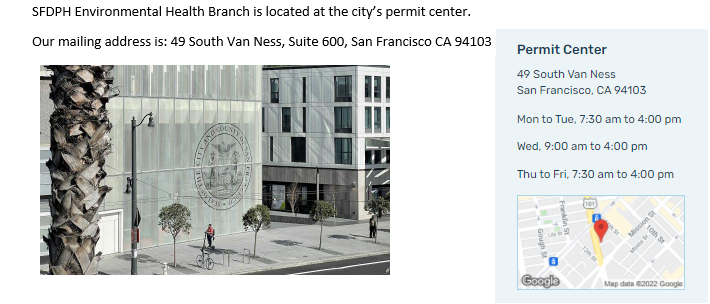Our office location is 49 South Van Ness